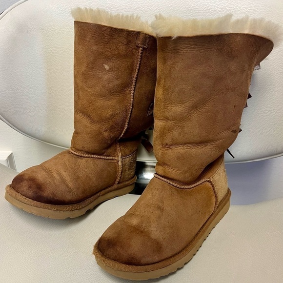 Bailey Bow Uggs size 3 girls chestnut - Picture 2 of 12